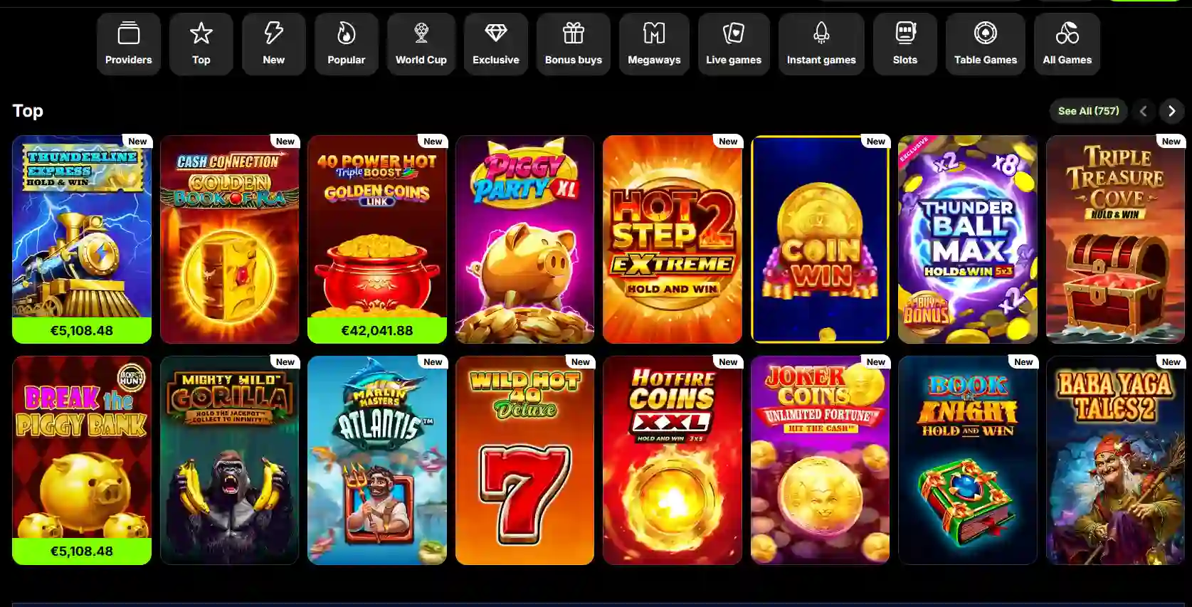 Spinit Casino – katalog výherních automatů a provajdeři slotů